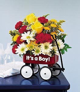 Baby's First Wagon Boy Bouquet in Minneapolis, MN Schaaf Floral