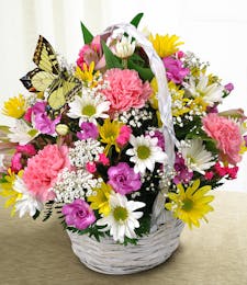 Beautiful Garden Basket Bouquet