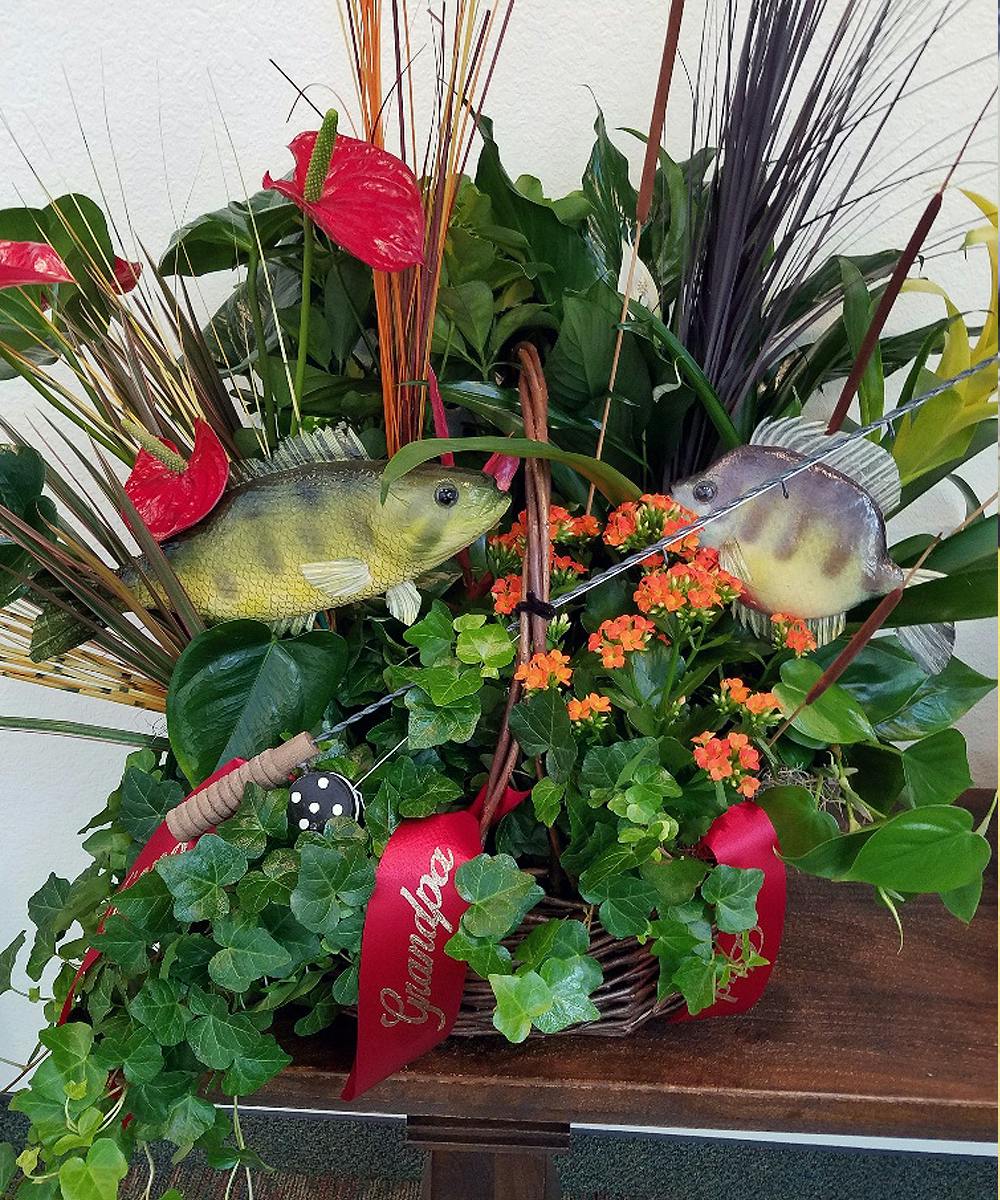 Gone Fishing Funeral Arrangement Schaaf Floral Minneapolis