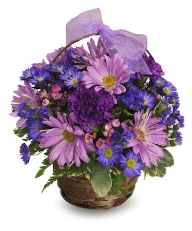 Lavender Garden Basket Floral Arrangement in Minneapolis, MN - Schaaf ...