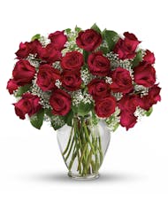 Red Roses With Filler Flower