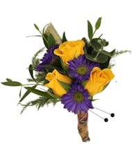 Triple Yellow Bloom Boutonniere